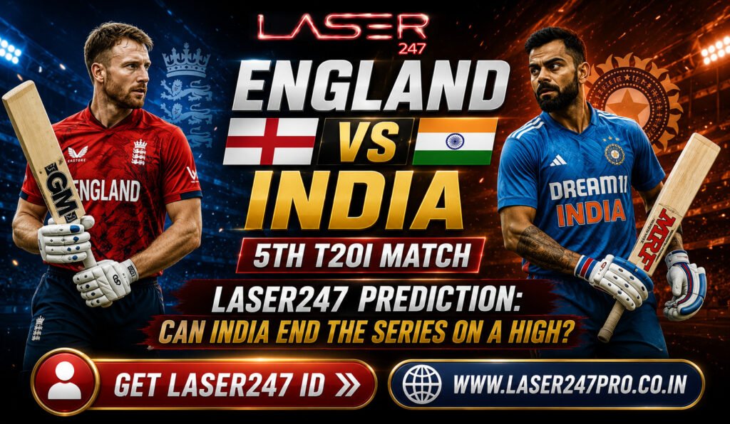 England vs India 5th T20I Match Laser247 Prediction